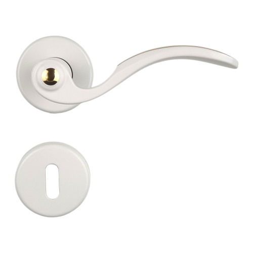 Poignée sur rosace EVITA laiton doré