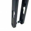 2 poignées de porte d'entrée BALTIC, plaque étroite, Aluminium gris anthracite entraxe 195 mm