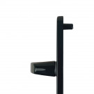 2 poignées de porte d'entrée BALTIC, plaque étroite, Aluminium gris anthracite entraxe 195 mm