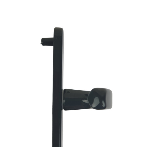 2 poignées de porte d'entrée BALTIC, plaque étroite, Aluminium gris anthracite entraxe 195 mm