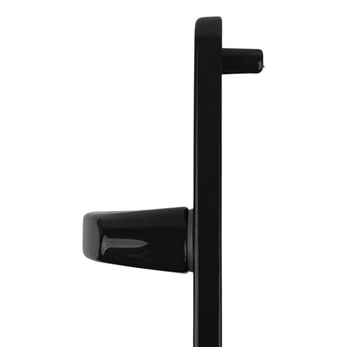 2 poignées de porte d'entrée BALTIC, plaque étroite, Aluminium noir entraxe 195 mm