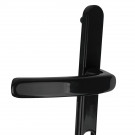 2 poignées de porte d'entrée BALTIC, plaque étroite, Aluminium noir entraxe 195 mm