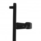 2 poignées de porte d'entrée BALTIC, plaque étroite, Aluminium noir entraxe 195 mm