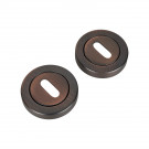 2 rosaces de fonction entrée de clé ISOLA en zamak aspect cuivre