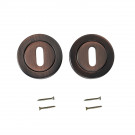 2 rosaces de fonction entrée de clé ISOLA en zamak aspect cuivre