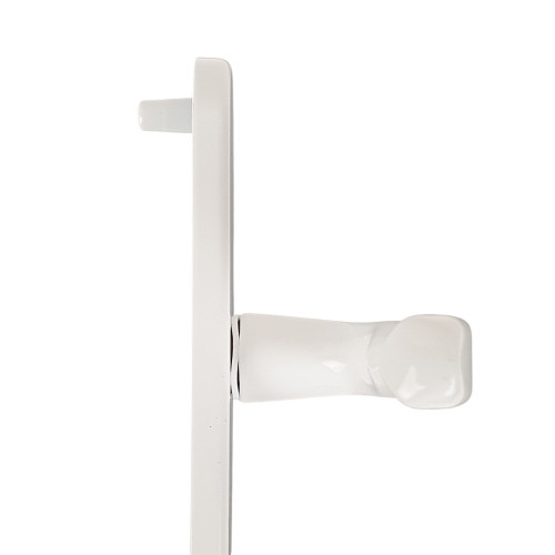 2 poignées de porte d'entrée BALTIC, Aluminium blanc mat entraxe 195 mm