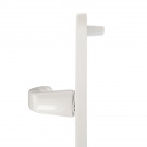 2 poignées de porte d'entrée BALTIC, Aluminium blanc mat entraxe 195 mm