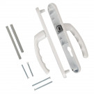 2 poignées de porte d'entrée BALTIC, Aluminium blanc mat entraxe 195 mm