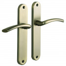 2 poignées de porte ALBERTVILLE, Métal canon de fusil entraxe 195 mm