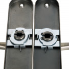 2 poignées de porte ALBERTVILLE, Métal canon de fusil entraxe 195 mm