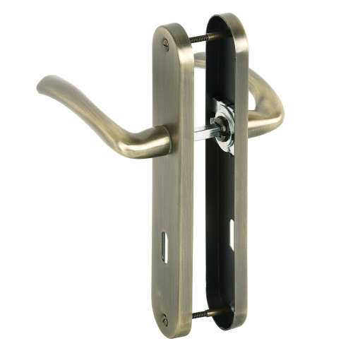 2 poignées de porte ALBERTVILLE, Métal canon de fusil entraxe 195 mm