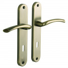 2 poignées de porte ALBERTVILLE, Métal canon de fusil entraxe 195 mm