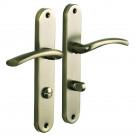 2 poignées de porte ALBERTVILLE, Métal canon de fusil entraxe 195 mm