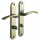 2 poignées de porte ALBERTVILLE, Métal canon de fusil entraxe 195 mm