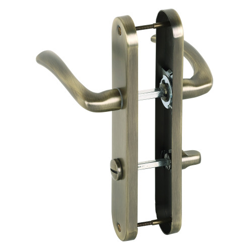 2 poignées de porte ALBERTVILLE, Métal canon de fusil entraxe 195 mm