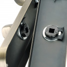 2 poignées de porte ALBERTVILLE, Métal canon de fusil entraxe 195 mm