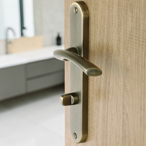 2 poignées de porte ALBERTVILLE, Métal canon de fusil entraxe 195 mm