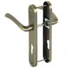 2 poignées de porte ALBERTVILLE, Métal canon de fusil entraxe 195 mm