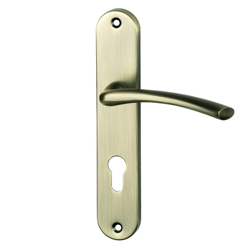 2 poignées de porte ALBERTVILLE, Métal canon de fusil entraxe 195 mm