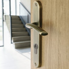 2 poignées de porte ALBERTVILLE, Métal canon de fusil entraxe 195 mm