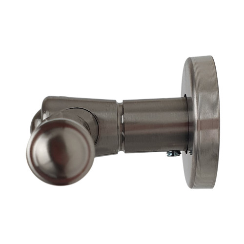 2 poignées de porte GLOBO, Rosace ronde, Industriel et atelier, Inox 304 mat