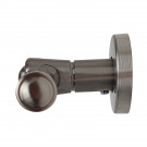 2 poignées de porte GLOBO, Rosace ronde, Industriel et atelier, Inox 304 mat