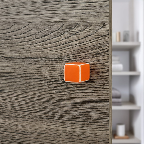 Bouton de meuble chamallow orange