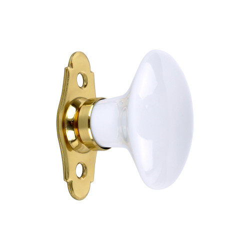 Poignée de fenêtre crémone OLIVE, Porcelaine et Laiton doré, Cottage Chic