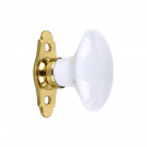 Poignée de fenêtre crémone OLIVE, Porcelaine et Laiton doré, Cottage Chic