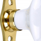 Poignée de fenêtre crémone OLIVE, Porcelaine et Laiton doré, Cottage Chic