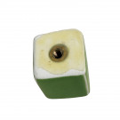 Bouton CHAMALLOW vert en céramique