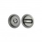 2 poignées de porte coulissante encastrables rondes BASIC condamnation, Zamak nickel mat