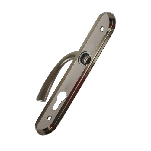 Poignée de porte cylindre Magali en zamak nickel mat entraxe 165 mm