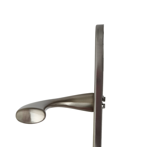 Poignée de porte cylindre Magali en zamak nickel mat entraxe 165 mm