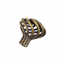 Bouton de meuble Torsade, Laiton patiné aspect vieillit | Classique Chic