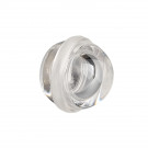 Butée de porte sol adhésive FRANCK, Nylon blanc translucide