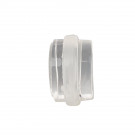Butée de porte sol adhésive FRANCK, Nylon blanc translucide