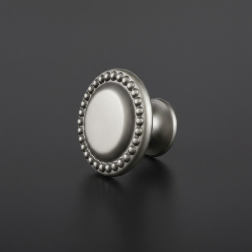 Bouton de meuble CERUSE, Zamak blanc argenté | Cottage