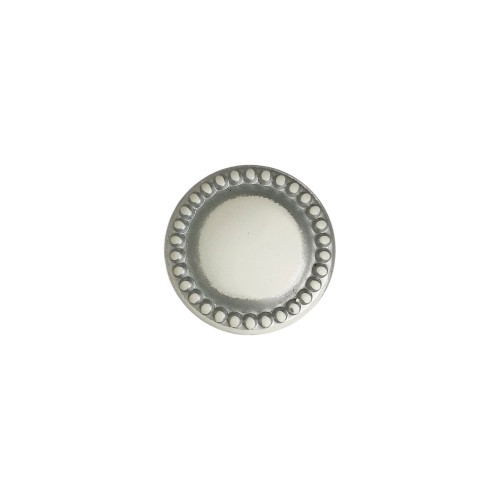 Bouton de meuble CERUSE, Zamak blanc argenté | Cottage