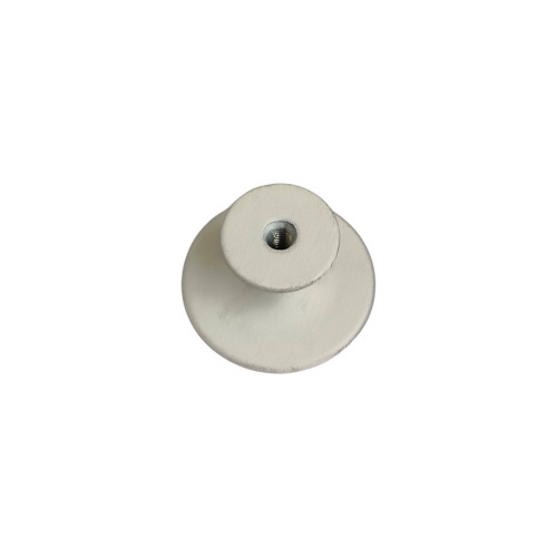 Bouton de meuble CERUSE, Zamak blanc argenté | Cottage