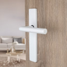 2 poignées de porte Dualfit - EDISON, blanc, sans trou