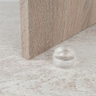 Butée de porte sol adhésive BOLL, Nylon blanc translucide