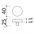 Bouton de meuble CONTEMPORAIN, Nylon blanc
