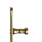 2 poignées de porte ANNA, Laiton poli pour porte d'entrée entraxe 195 mm
