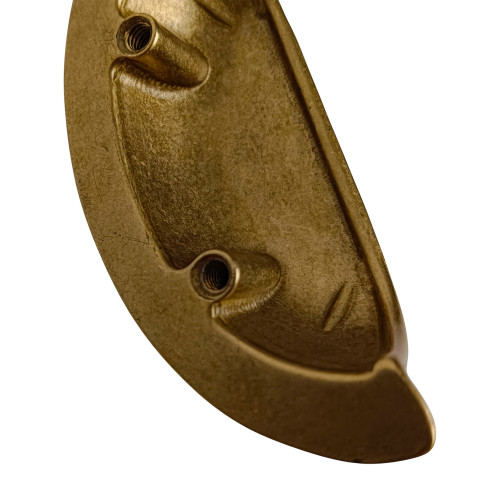 Poignée de meuble coquille laiton poli entraxe 32 mm
