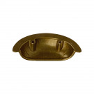 Poignée de meuble coquille laiton poli entraxe 32 mm