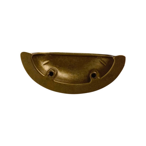 Poignée de meuble coquille laiton poli entraxe 32 mm