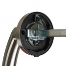 Poignée de porte NERO, Rosace ronde, Industriel et atelier, Inox 304 mat