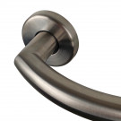 Poignée de porte NERO, Rosace ronde, Industriel et atelier, Inox 304 mat
