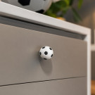 Lot de 2 boutons de meuble FOOT, Blanc et noir Ø31mm